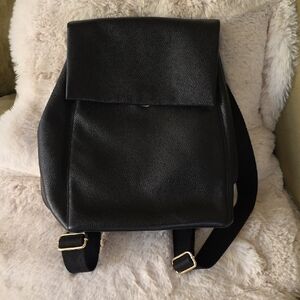 NWOT Nordstrom Black Pebbled Leather Backpack
